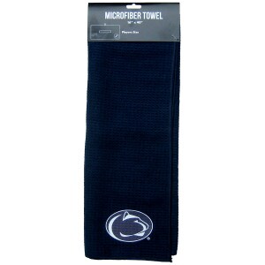 navy microfiber golf towel with Penn State Athletic Logo